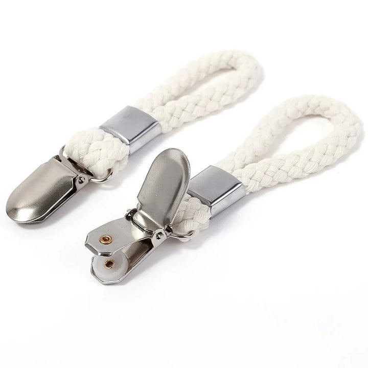 Lisslune | Cotton Loop Kitchen Towel Clip Hanger Set for Efficient Towel Storage and Organization