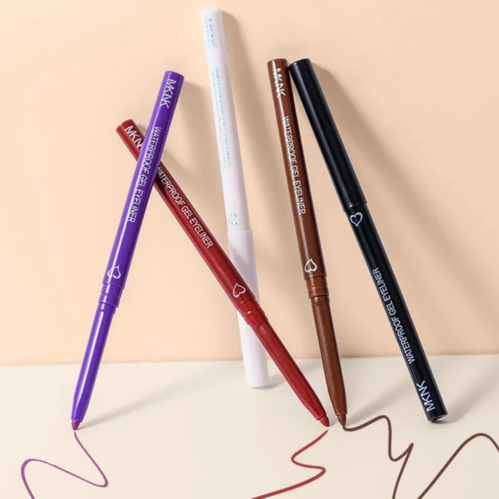 Rynx | Waterproof Eyeliner Gel Pencil Blue Brown Eyeliner Gentle Soft Easy to Wear Matte Concealer Pencil Long-lasting Eye Makeup Cosmetics