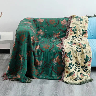 Rynx | Textile City Cotton Gauze Nordic Style Sofa Cover Home Bed Comfortable Blanket Travel Hiking Hotel Throw Quality Bedspread 230x250cm