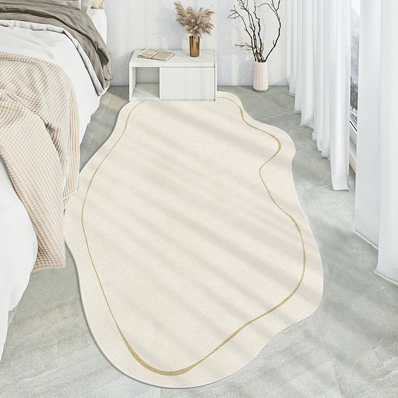 Rynx | Fashion irregular nightstand bedroom rug modern line art fluffy soft living room rugs rugs room tapis 러그 tapete ковер