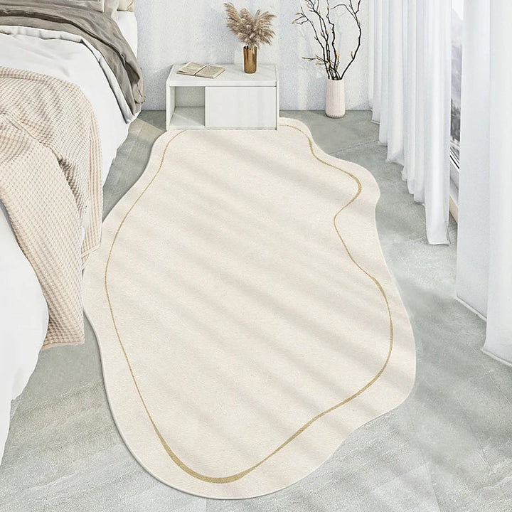 Rynx | Fashion irregular nightstand bedroom rug modern line art fluffy soft living room rugs rugs room tapis 러그 tapete ковер