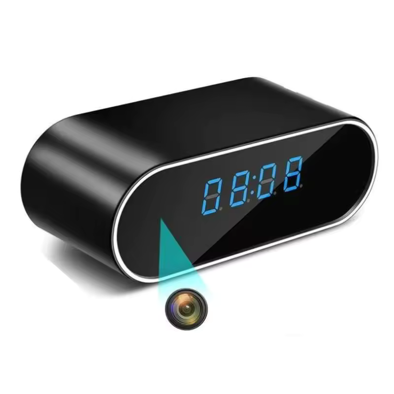 Lisslune | Nightstand Clock Video Camera with Night Vision and Motion Detection WIFI Control