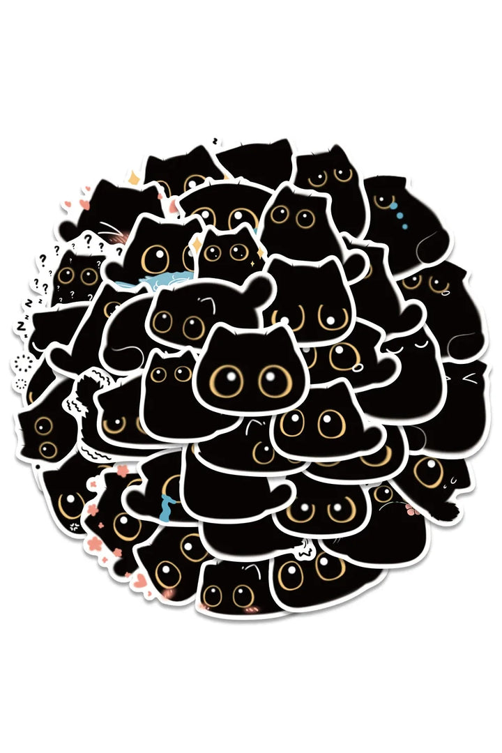 Lisslune | Black Cat Stickers