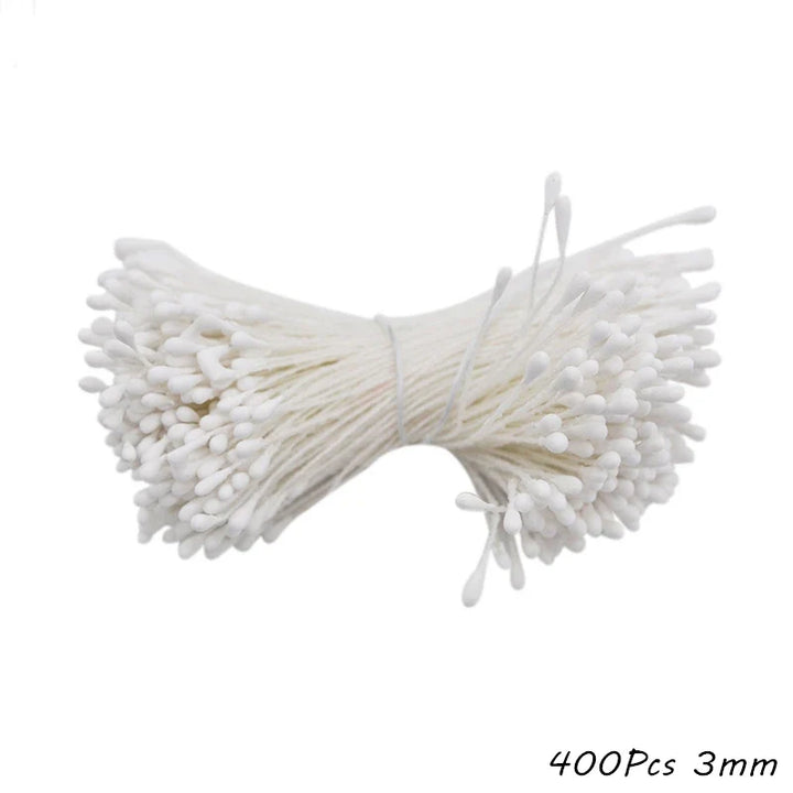 Rynx White Theme Artificial Flower Cherry Stamen Berry Bundle DIY Christmas Decoration Wedding Cake Gift Box Wreaths Xmas Decor