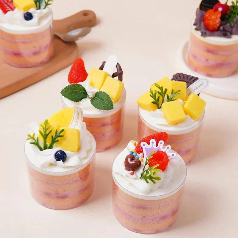 Lisslune | Charming Realistic Artificial Cupcake Decoration - 8.5 cm PVC Dessert Display