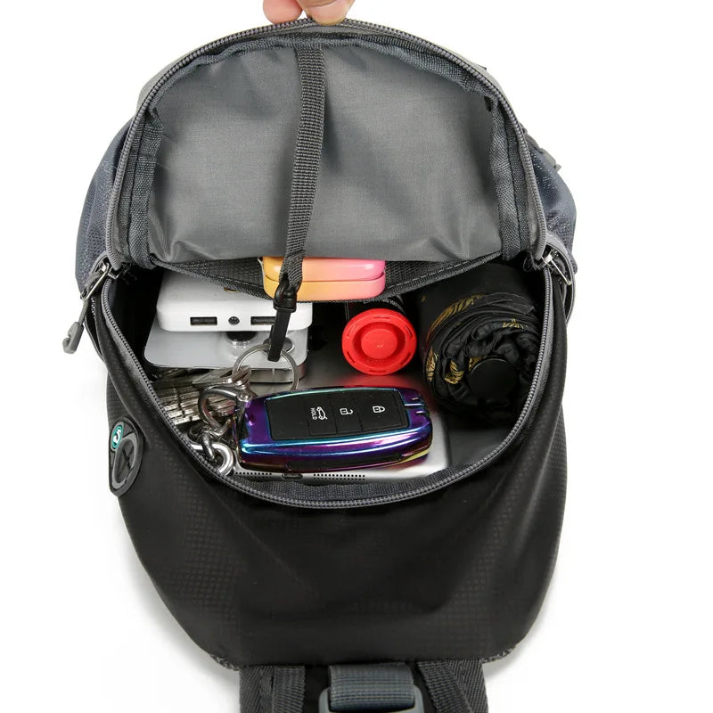 Lisslune | SecurePack | Anti-Theft Waterproof Multi-Pocket Shoulder Backpack – Lightweight Crossbody Travel Bag