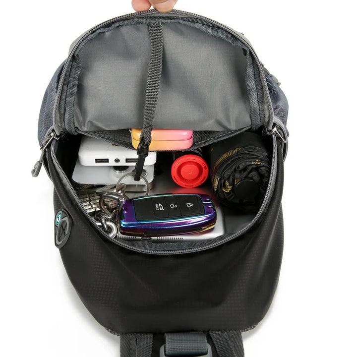 Lisslune | SecurePack | Anti-Theft Waterproof Multi-Pocket Shoulder Backpack – Lightweight Crossbody Travel Bag