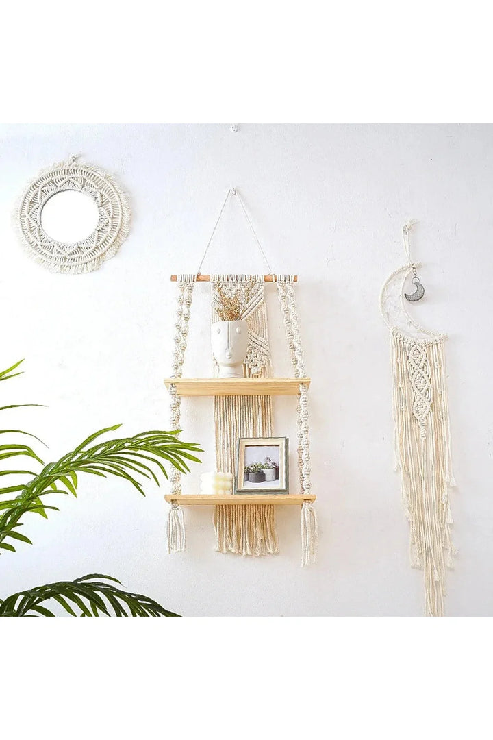 Lisslune | Macrame Hanging Shelf