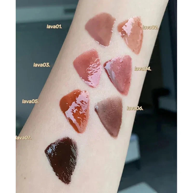 Rynx | Chocolate lip gloss long-lasting moisturizing dark brown lip lacquer transparent glass mirror water liquid lipstick clear makeup