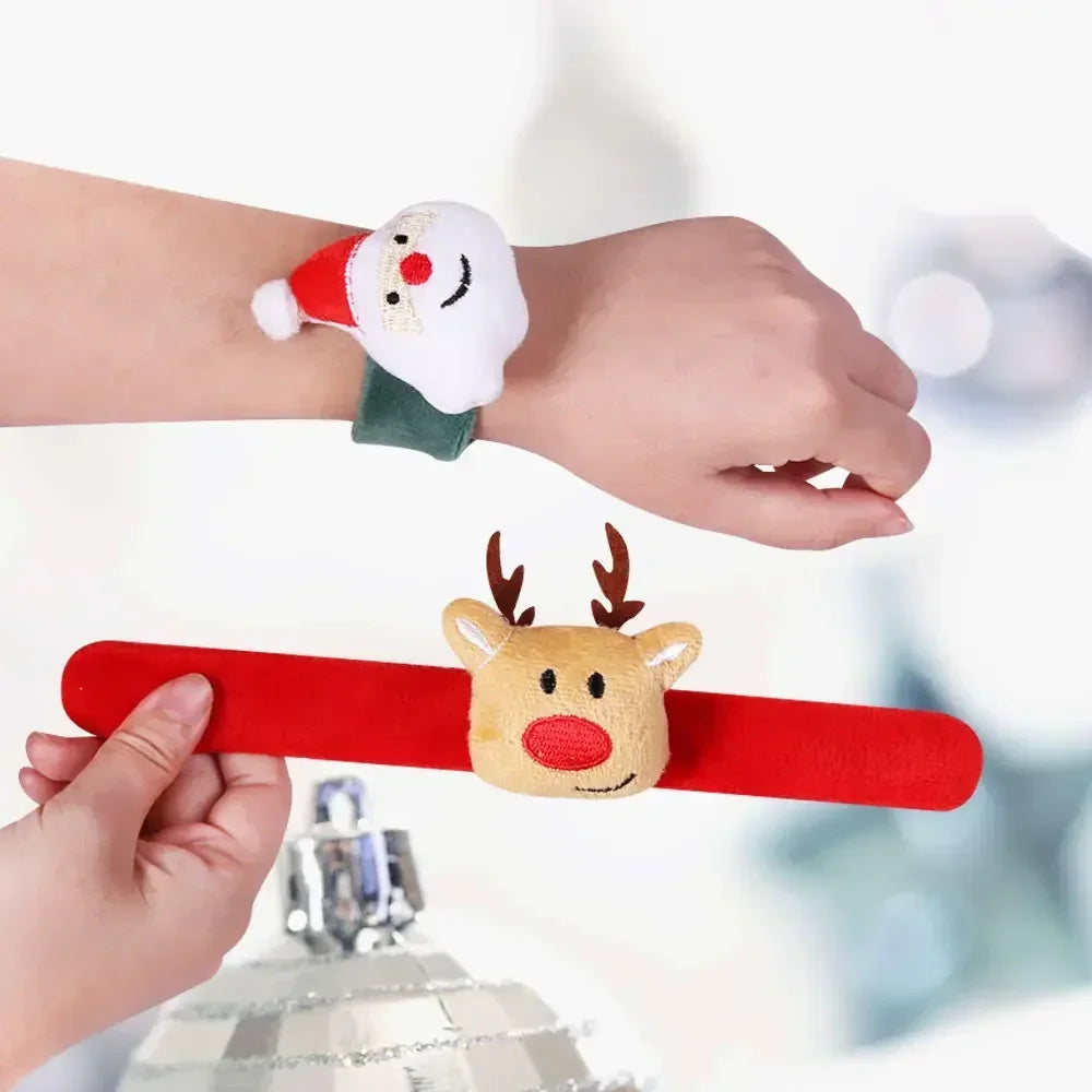Rynx | 1PC LED Christmas Slap Circle Bracelet Clap Circle Older Santa Elk Adult Children Christmas Gifts Christmas Decorations