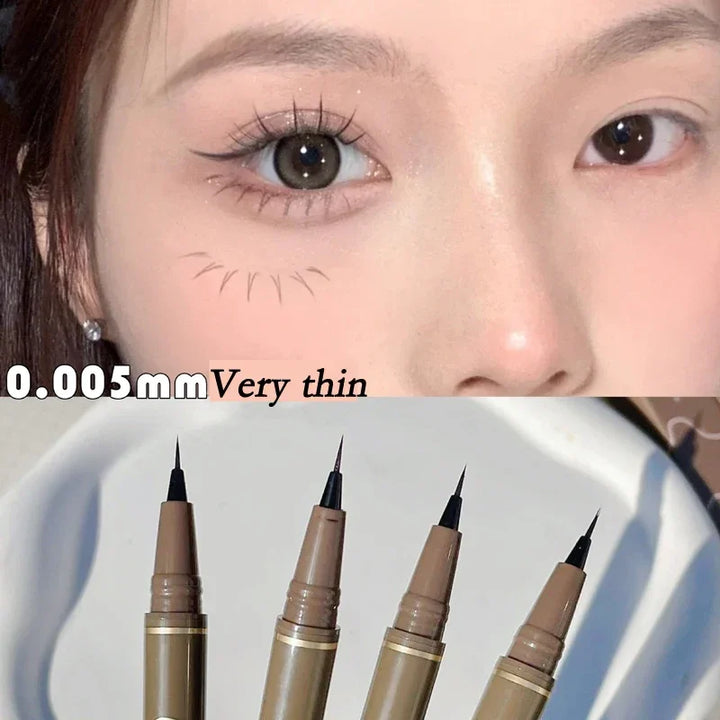 Rynx | Ultra-fine head liquid eyeliner pen sweat-proof long-lasting lying silk worm pen matte black eyeliner under eyelashes makeup cosmetics