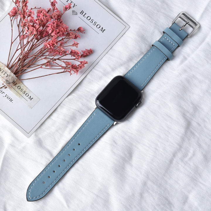 Lisslune | Leather strap for Apple Watch 42mm 38mm Series 3 4 5 6 SE 7 41MM 45MM