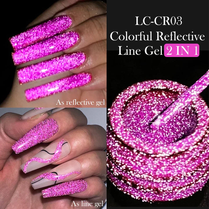 Rynx |5ML Aurora Ocean Blue Liner Gel Polish Nail Art Sparkling Painting Cat Magnetic Gel Semi Permanent UV Gel French Nails