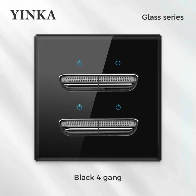 Lisslune | Elegant LED Crystal Glass Light Switch Panel - Versatile Multi-Control System