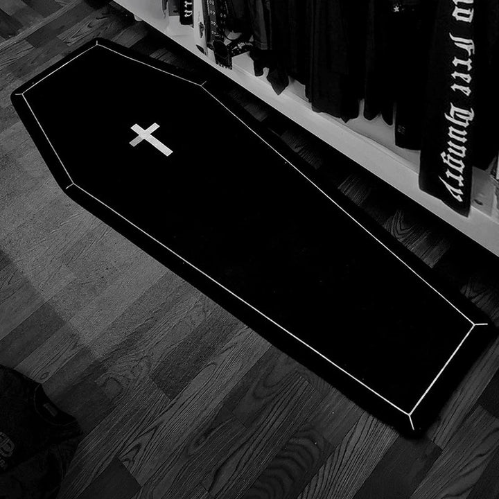 Rynx | Cross Black White Minimalist Rug Comfortable Refreshing Bedroom Decoration Rugs Dirty Easy to Clean Hallway Rug Wallpaper IG