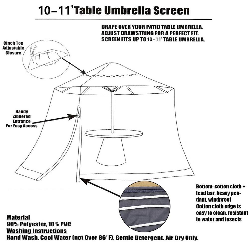 Lisslune | Patio Protector Umbrella Mosquito Net Cover