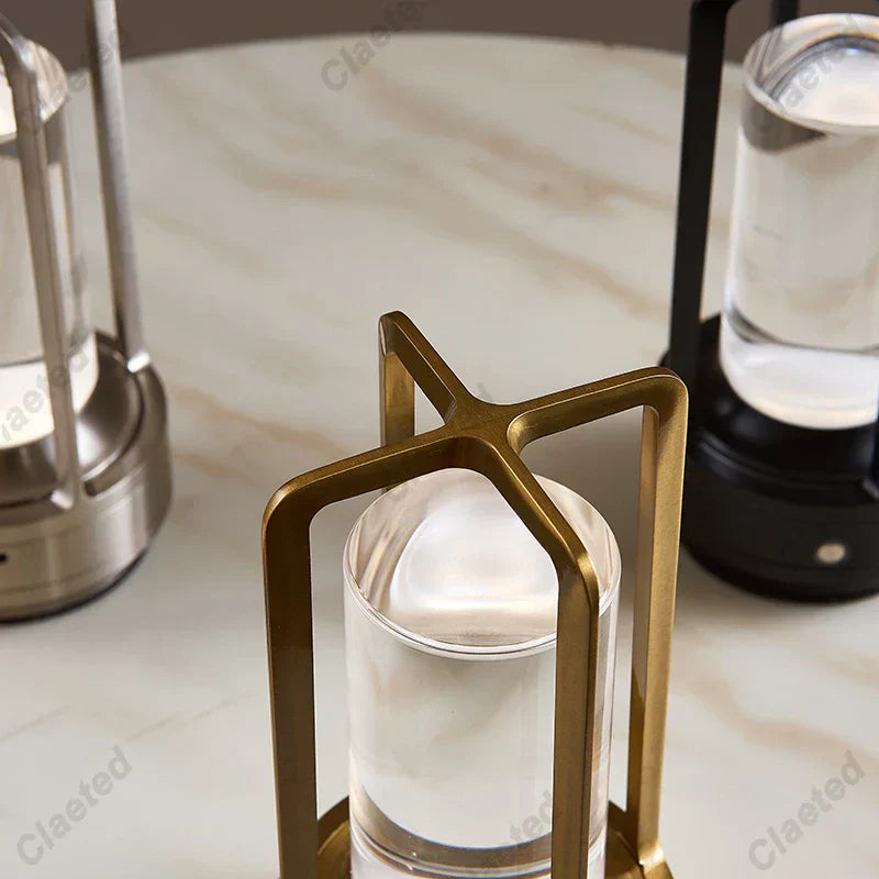 Lisslune | Rechargeable Wireless LuxuryGlow Table Lamp - Elegant Wireless Lamp for Any Mood