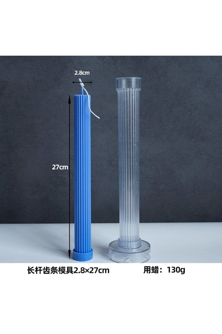 Lisslune | striped pillar candle shape