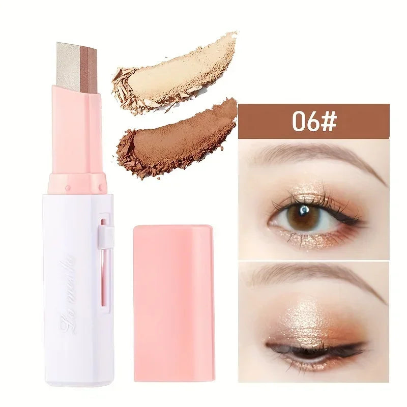 Rynx | 2 In 1 Pearl Highlighter Eyeshadow Stick Makeup Waterproof Long-lasting Glitter Eyeshadow Eyeliner Stick Eye Makeup Cosmetics