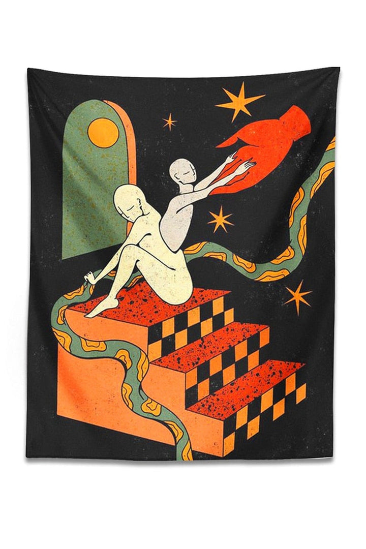 Lisslune | trippy art wall tapestry