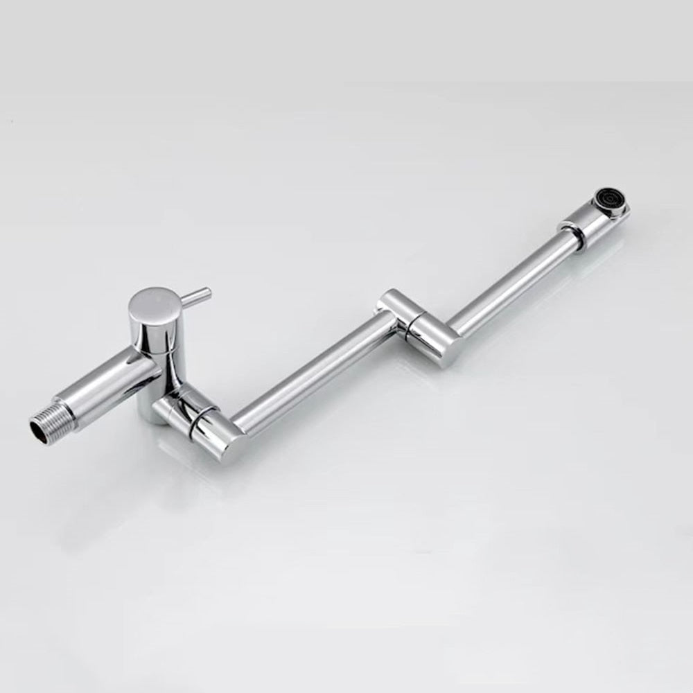 Lisslune | Wall-Mounted Folding Chrome Pot Filler Faucet