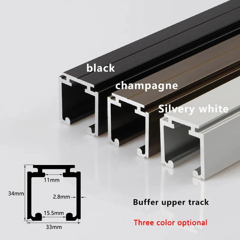Lisslune | Tranquil Motion Black Elegance Sliding Door System Kit