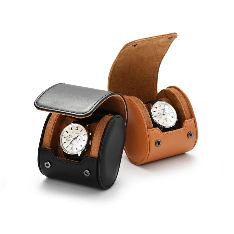 Lisslune | Elegant PU Leather Watch Storage Roll and Travel Organizer Set