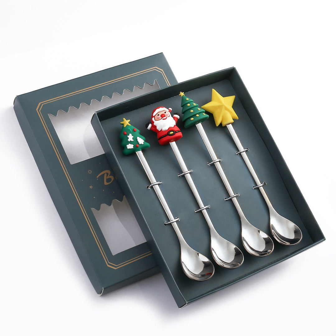 Lisslune | 4Pcs Christmas Best Wishes Tableware Set