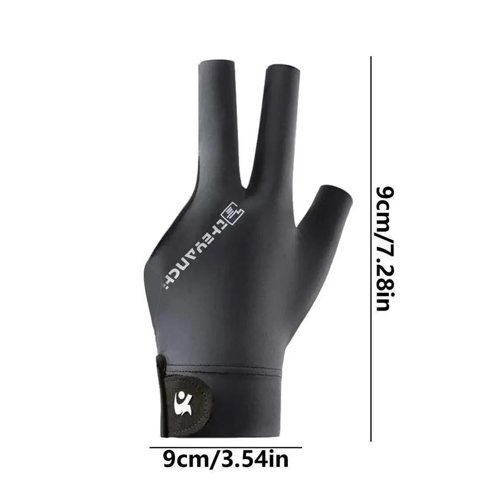 Lisslune | Left-Handed Billiard Glove - Three-Finger Design for Outstanding Performance