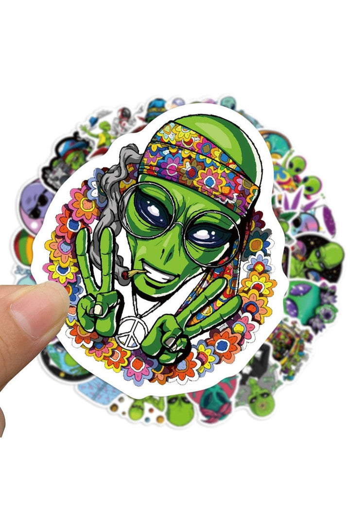 Lisslune | Alien Psychedelic Scrapbooking Stickers