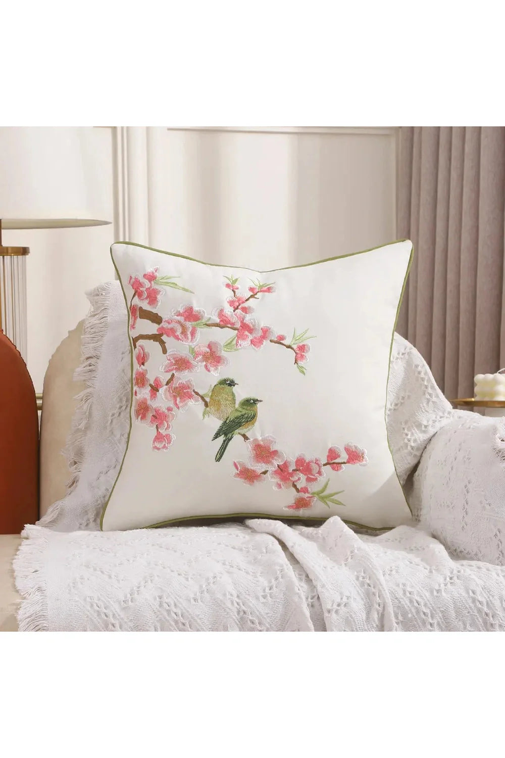 Lisslune | Aviary Embroidered Pillowcase