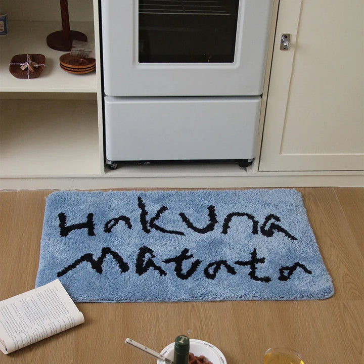 Rynx | Tufting African Proverb Bathroom Mat Living Room Rug Soft Bath Mat Bedroom Rug Door Floor Non-Slip Mat Aesthetic Home Decor