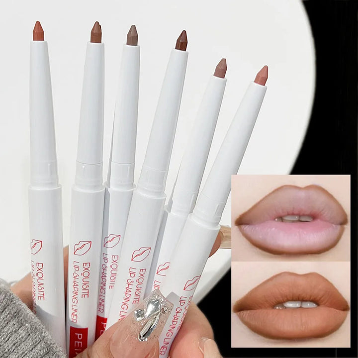 Rynx | Nude Brown Lip Liner Outline Contour Tint Lip Makeup Long-lasting Waterproof Matte Smooth Lipstick Pencil Lip Contour Cosmetic