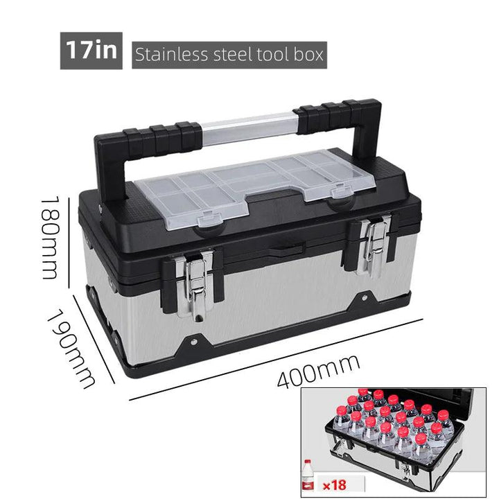 Lisslune | Elite Stainless Steel Toolbox with dual secure storage and innovative safety features