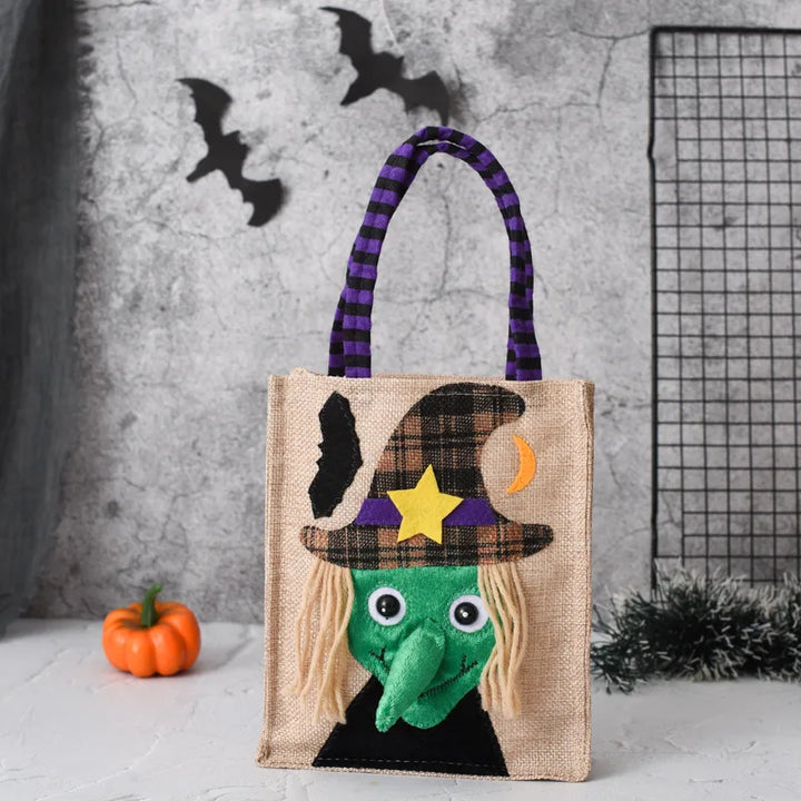 Rynx | New Halloween Gift Fleece Handbag Candy Bag Ghost Festival Pumpkin Bag Decoration Props Gift Bag
