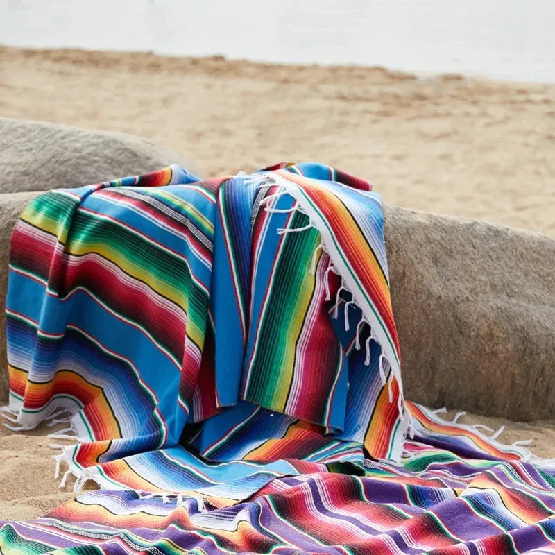 Lisslune | Colorful Mexican Serape Blanket