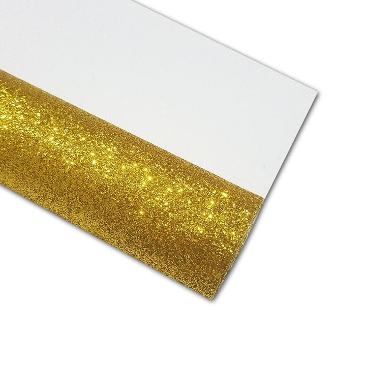 Lisslune | Lustrous Black and Gold Glitter Synthetic Leather Craft Sheet for Exceptional DIY Projects