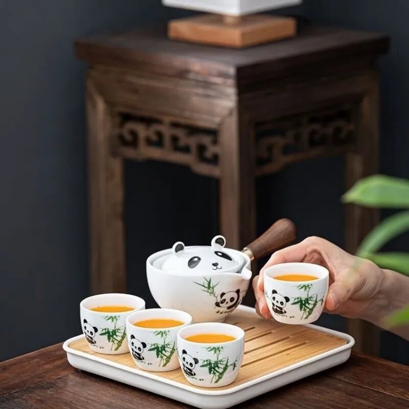 Lisslune | Panda Spin Rotating Tea Set