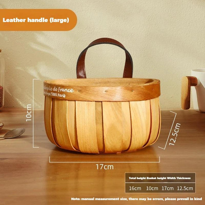 Lisslune | Charming Bamboo Wall Basket for Storing Spring Onions, Ginger, and Garlic