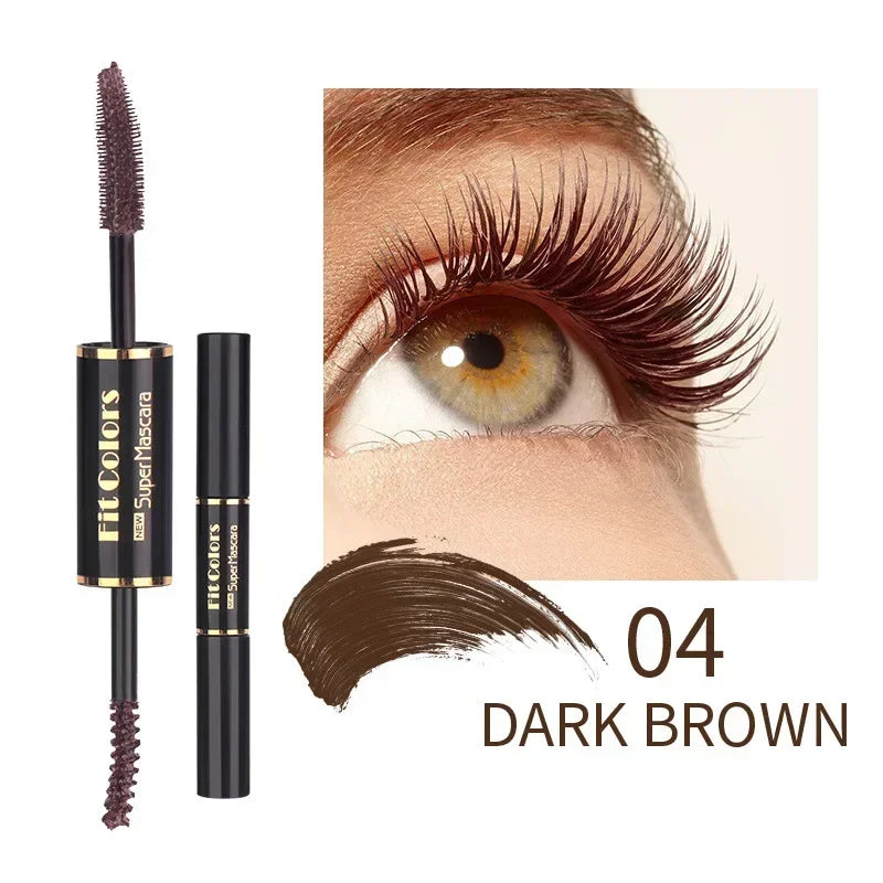 Rynx | 1pc Double Head Water Drying Colorful Mascara Eyelash Extension Thick Curl Quick Drying Long Lasting Blue Purple White Mascara