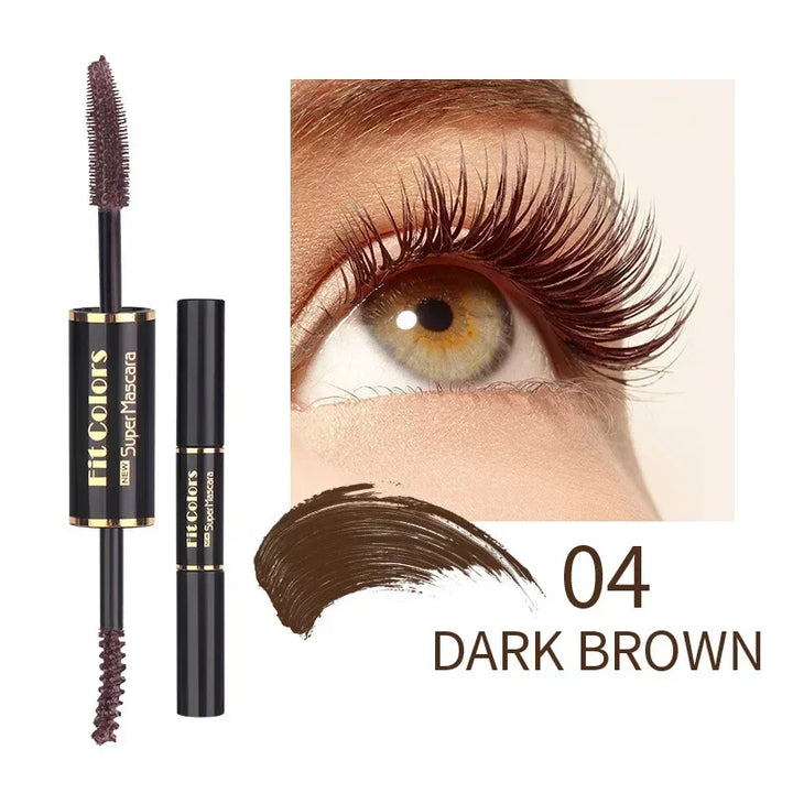 Rynx | 1pc Double Head Water Drying Colorful Mascara Eyelash Extension Thick Curl Quick Drying Long Lasting Blue Purple White Mascara