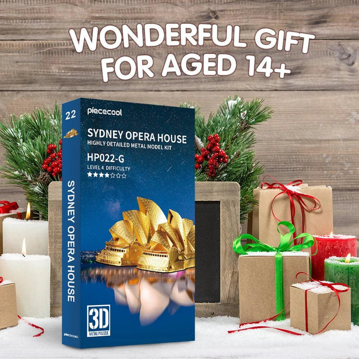 Lisslune | Sydney Opera House 3D Metal Puzzle Kit - Elegant DIY Model for Creative Minds