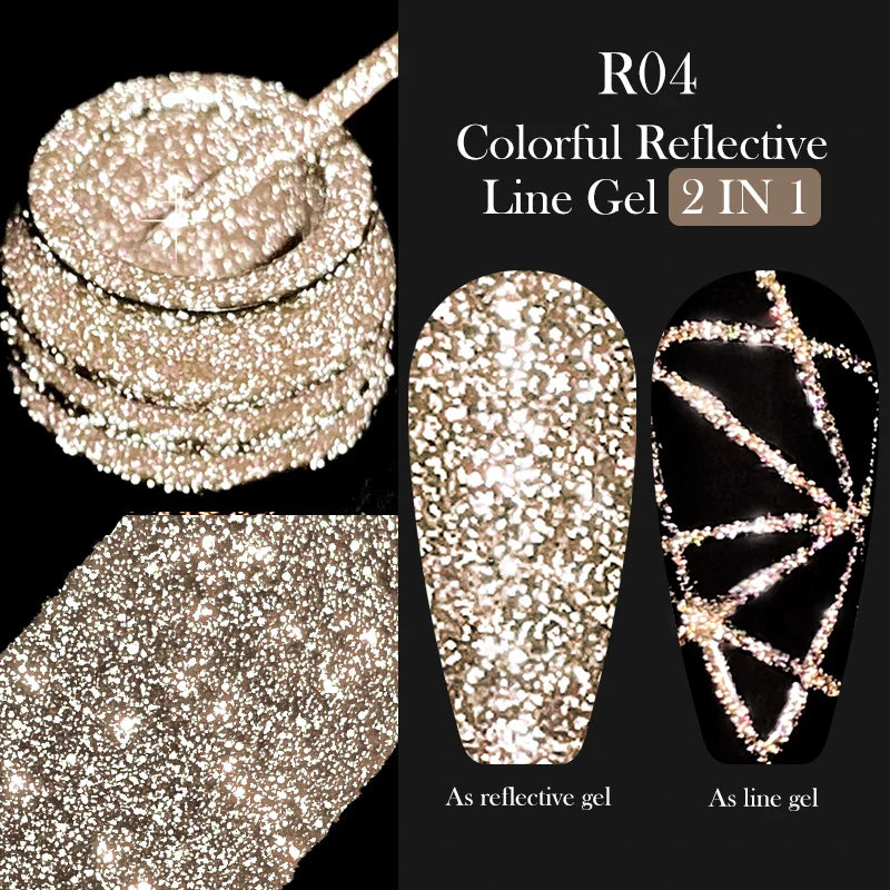 Rynx | 5ML Silver Metallic Painter Liner Gel Nail Polish Super Bright Mirror Drawing Gel Semi Permanent Line French Nail Art