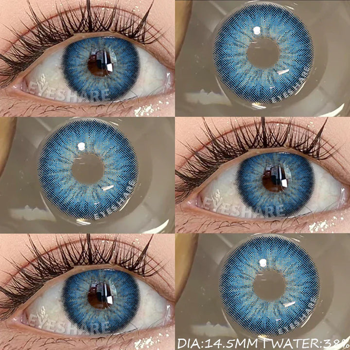 Rynx | Colored Contact Lenses for Eyes Gray Pupil Lens Fashion Blue Eye Contacts Green Lenses Brown Lenses Yearly 2 Pieces/Pair