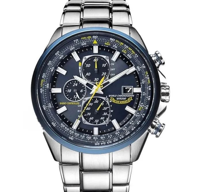 Lisslune | Men’s Stainless Steel Chronograph Watch with Calendar