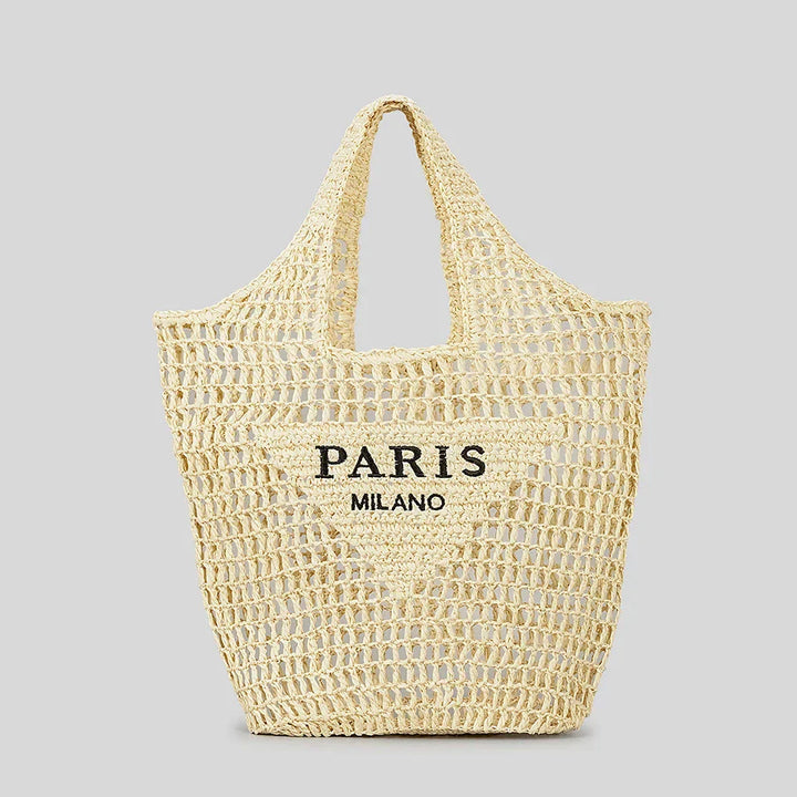 Lisslune | Net straw crochet beach bag