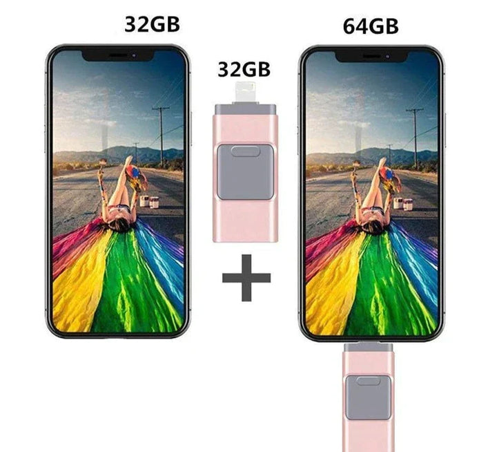Lisslune | DataFlex 4-in-1 Memory Stick – USB Storage for Phone, Tablet and PC