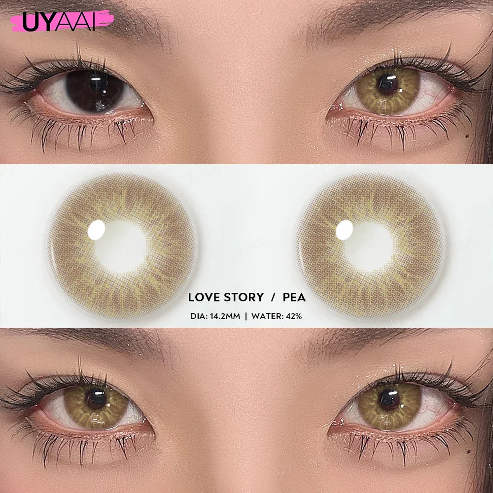 Rynx | 0~600 Myopia Natural Brown Colored Contact Lenses Gray Colored Lenses with Diopters Optical Lenses for Women Free Shipping