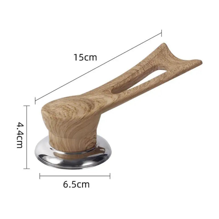 Lisslune | Replacement handle for pot lid – wood design with stainless steel base
