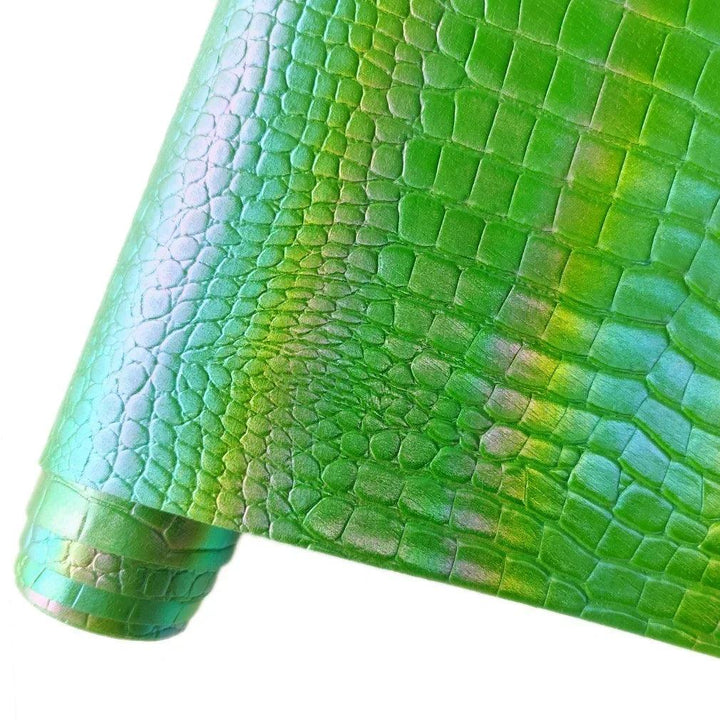 Lisslune | Luxe Holographic Crocodile Pattern Faux Leather Craft Roll - 30x135cm